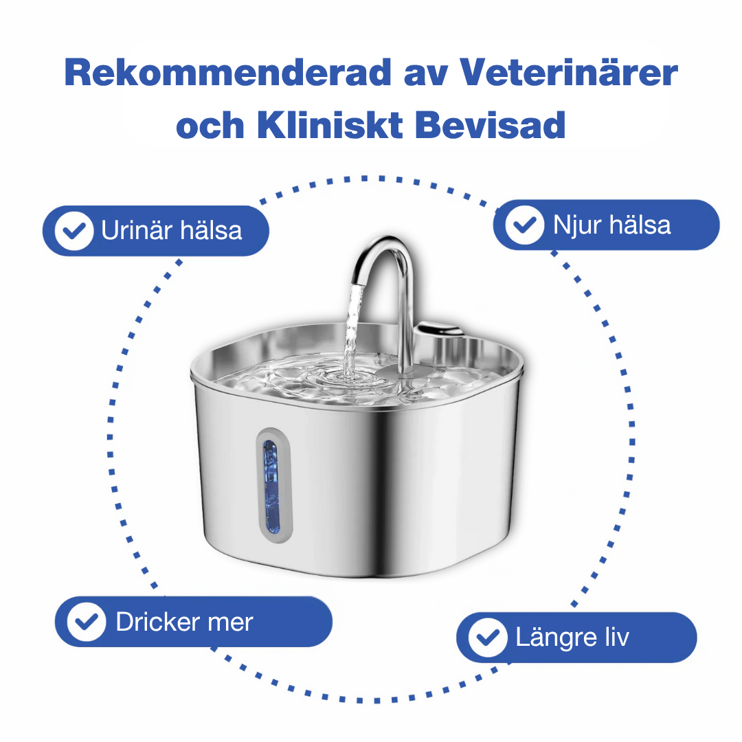 Purrify PRO Stainless Steel Water Fountain